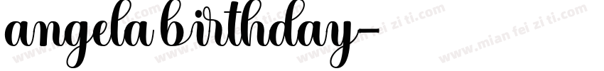 angela birthday字体转换